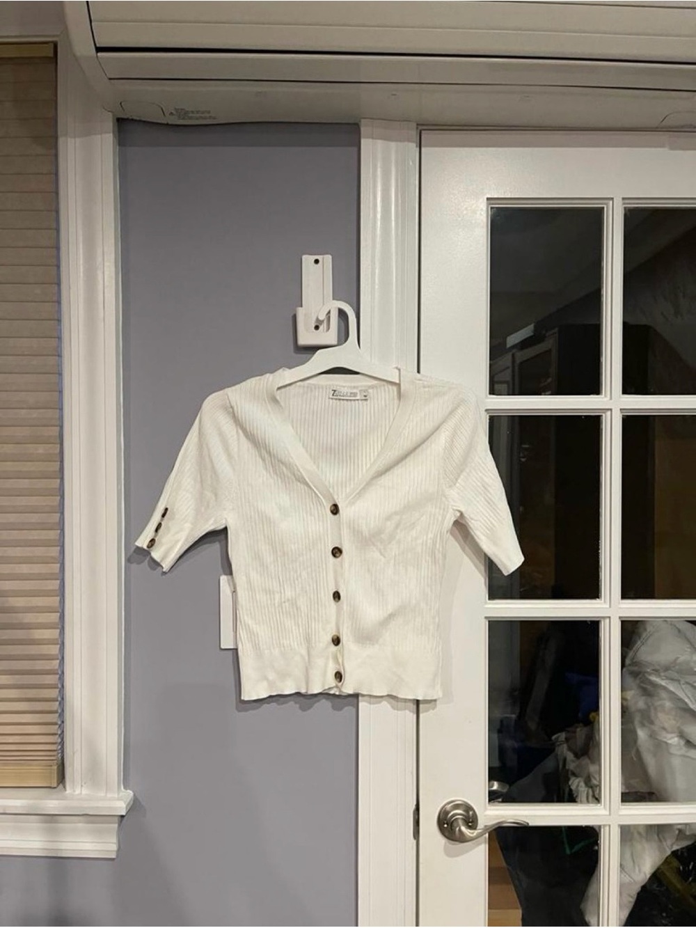 New York & Company  Ribbed button down v neck cardigan sweater